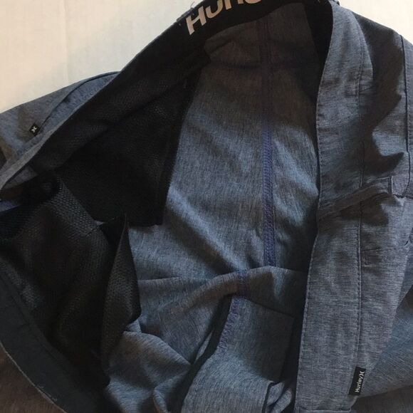 Hurley Phantom Heathered Blue Lightweight Performance Polyester Shorts Sz 38 - Picture 10 of 14